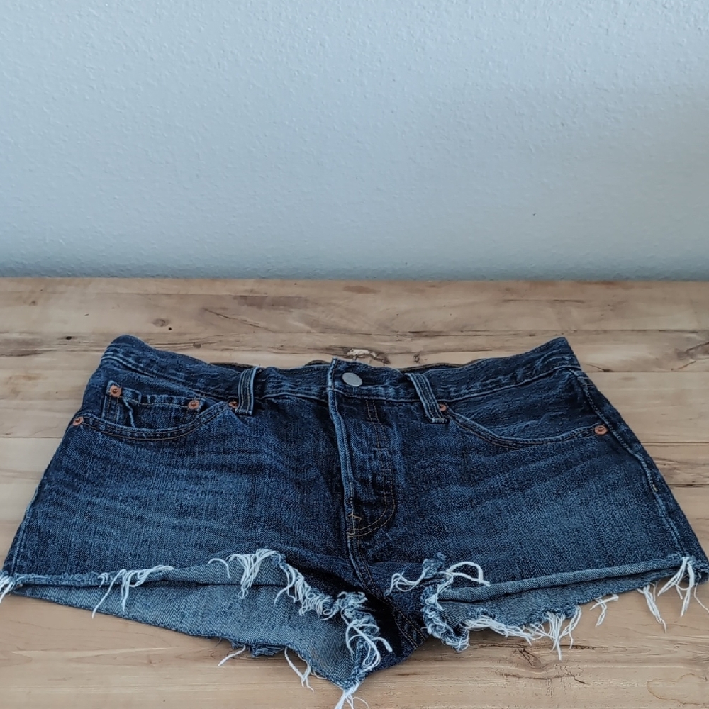 Levi's Dark Blue Denim Jean Shorts